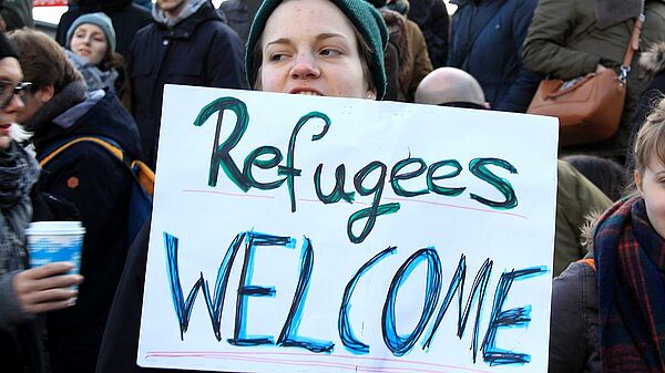 Plakat "Refugees welcome"